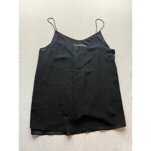 Zara Basic Tank Top Womens Large Black Camisole V-Neck Sleeveless‎ Lightweight